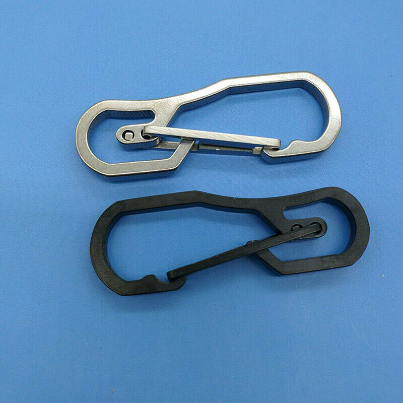 Stainless Steel Climbing Carabiner Key Chain Clip Hook Buckle Keychain Outdoo NC