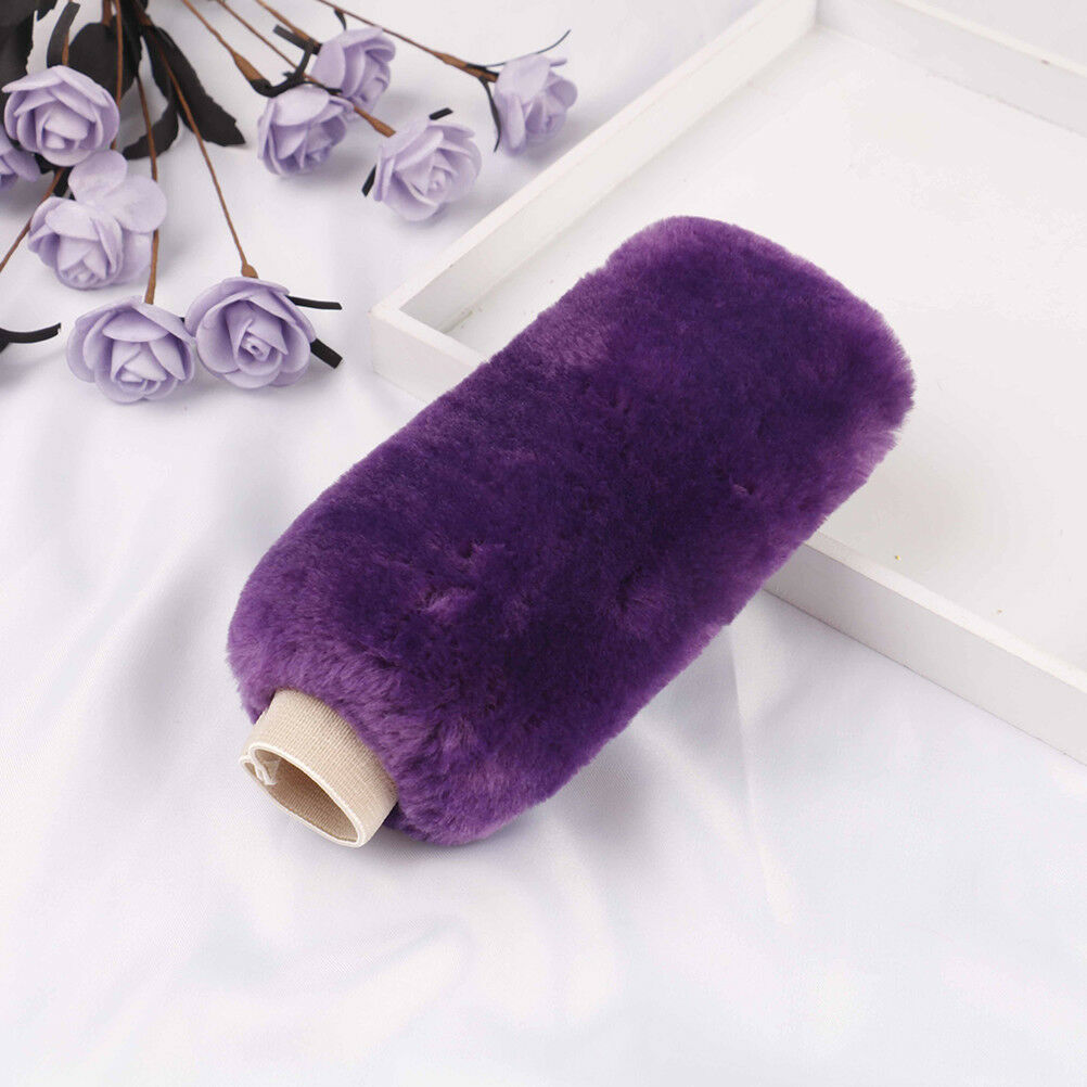 3Pcs/set Winter purple warm plush car steering wheel cover handbrake covers BDA