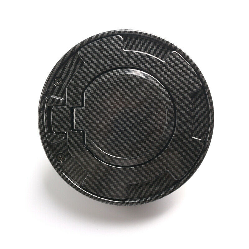 Car Fuel Gas Tank Cap w/ Lock Lid Cover Carbon Fiber For Jeep Wrangler JK 07-18