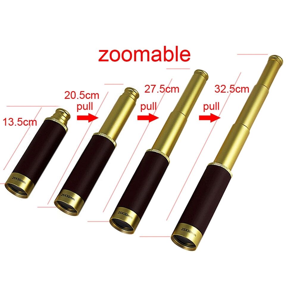 25x30 Pirate Zoom Mini Portable Glimmer Monocular Telescope For Camping Hunting