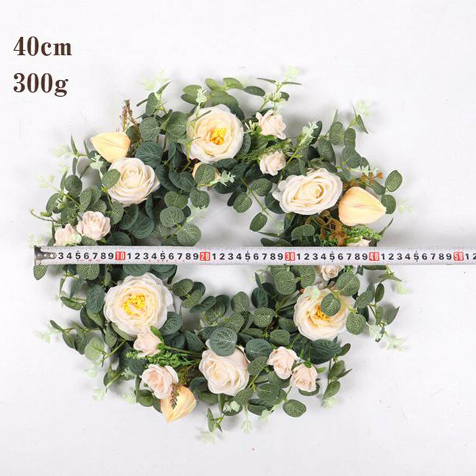 40cm Front Door Wreath Summer Spring Floral Decoration Garland Home Decor