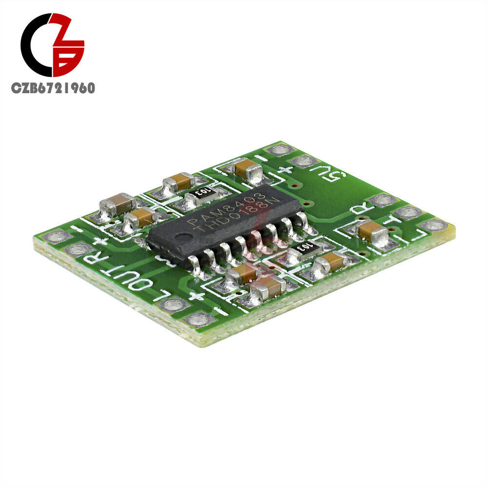 10x Mini PAM8403 Audio Module 5V Digital Amplifier Board Class D 2x3W USB Power