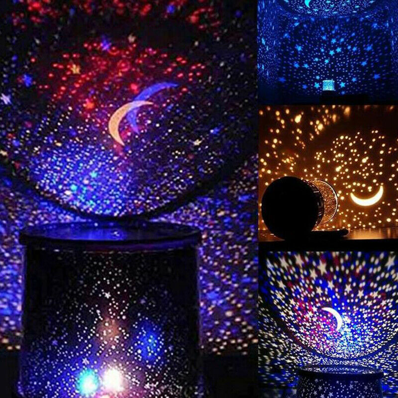 1Pc LED Night Light Projector Starry Sky Star Moon Kids Baby Sleep Colorful BDA