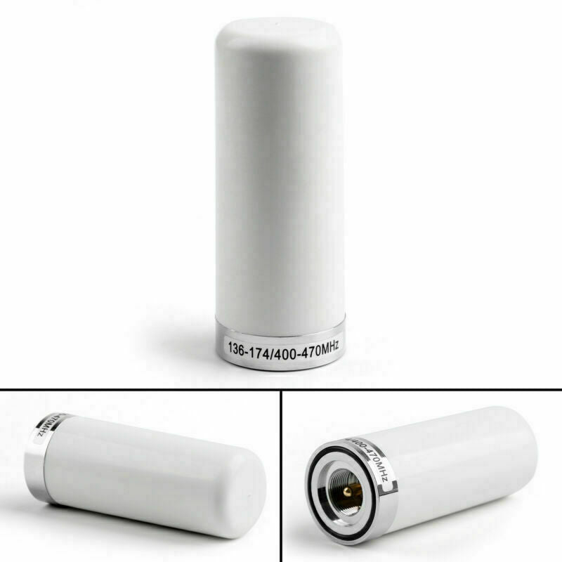 1Pc 9cm Short Dual Band Antenna HH-N2RS PL-259 For Mobile Radio UHF&VHF White CA