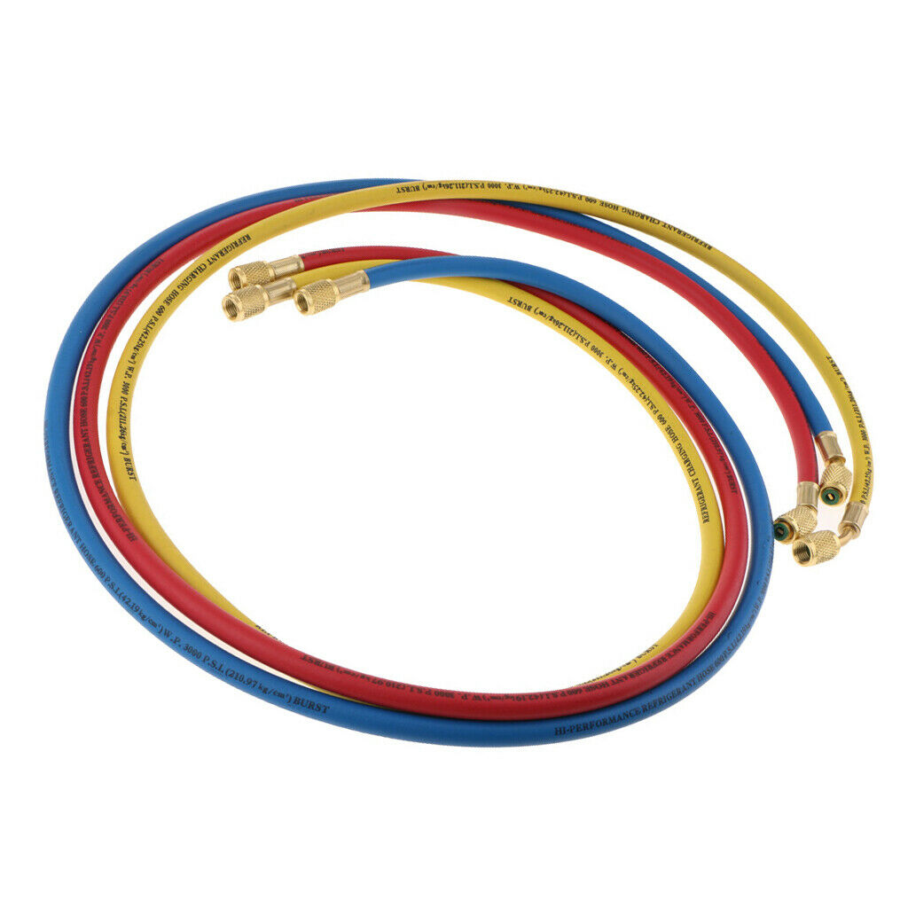 1/4" SAE 60" AC Charging Hoses Tube for Refrigerants R134a Air Conditioning
