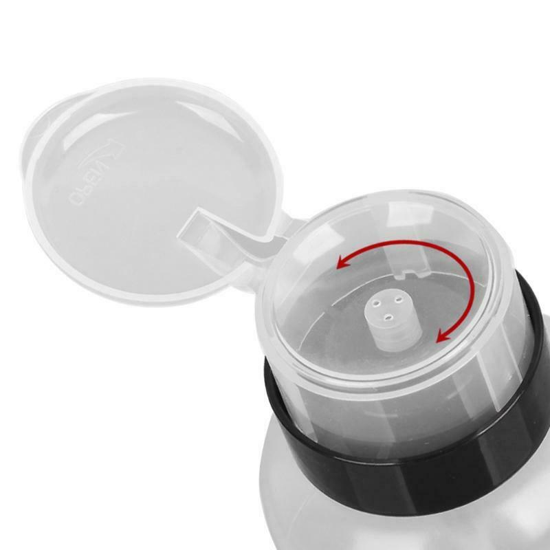 200ml Push Down Dispenser Nail Polish Remover Pump Empty Bottle Dispensers
