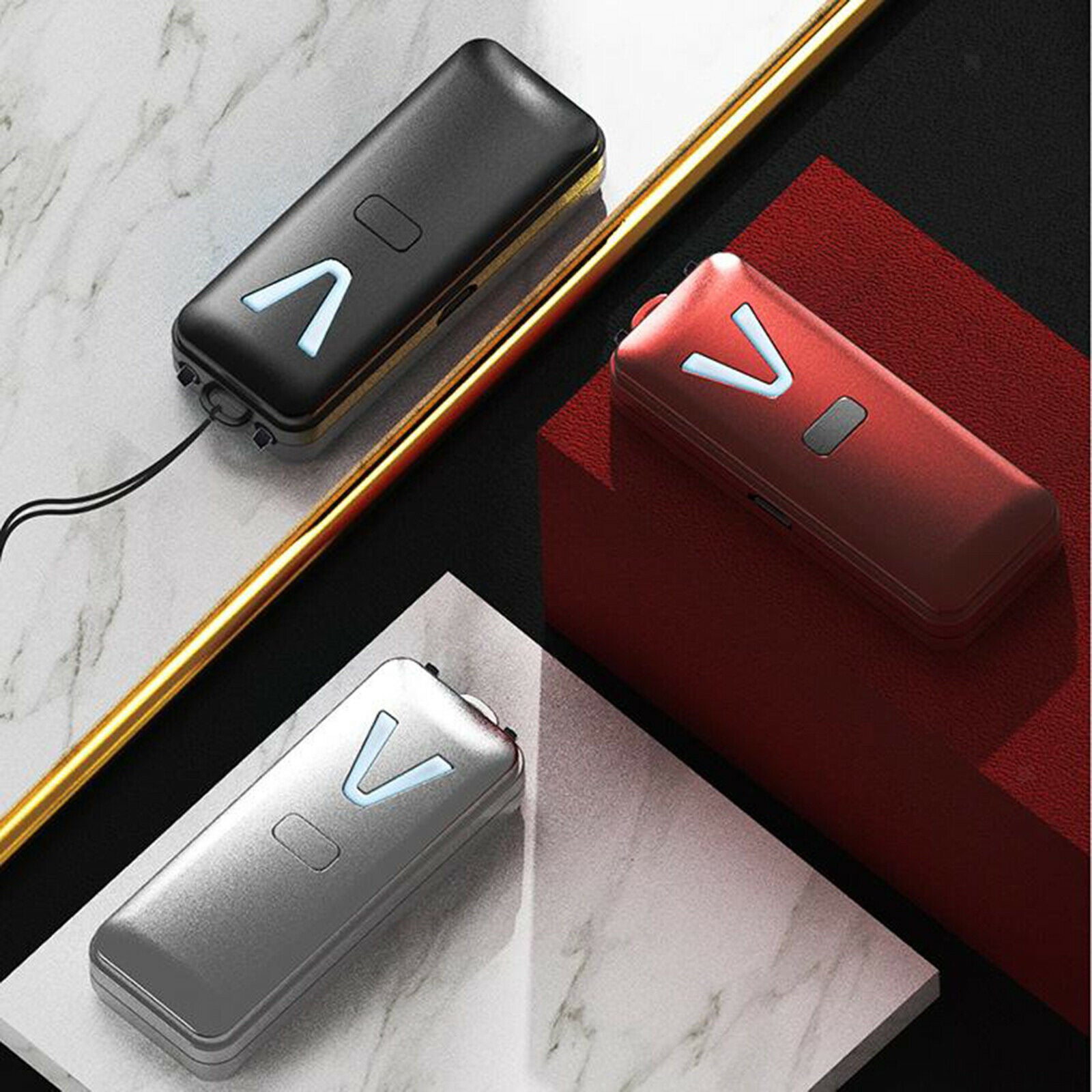 Air Purifier Cleaner Ion Generator Necklace Wearable Smoke Remover Red