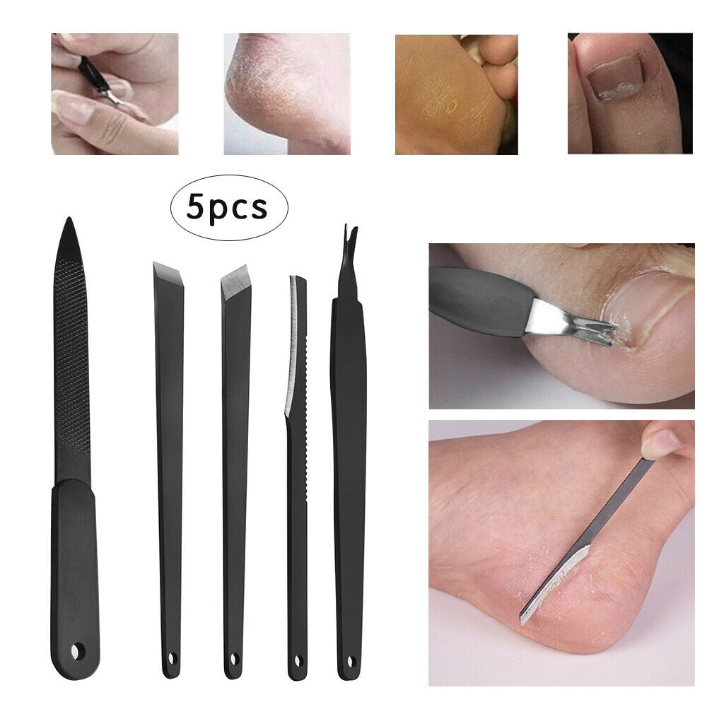 5pcs/Set Pedicure Tools Foot Finger Care Pedicure Cuticle Dead Skin Remover CHI