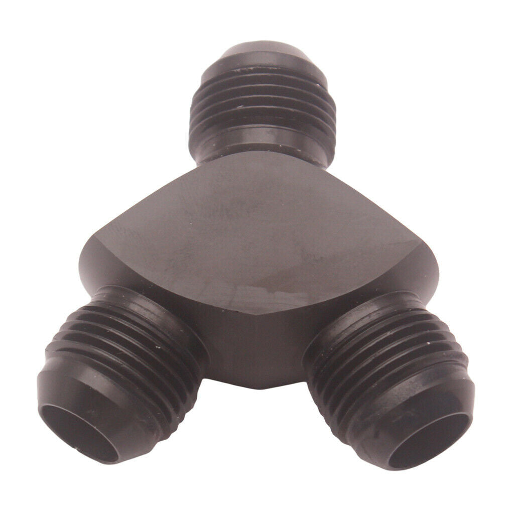 AN-10(10AN) To 2xAN-10(10AN AN10) Billet Aluminium Y Block Adapter Fitting BLACK