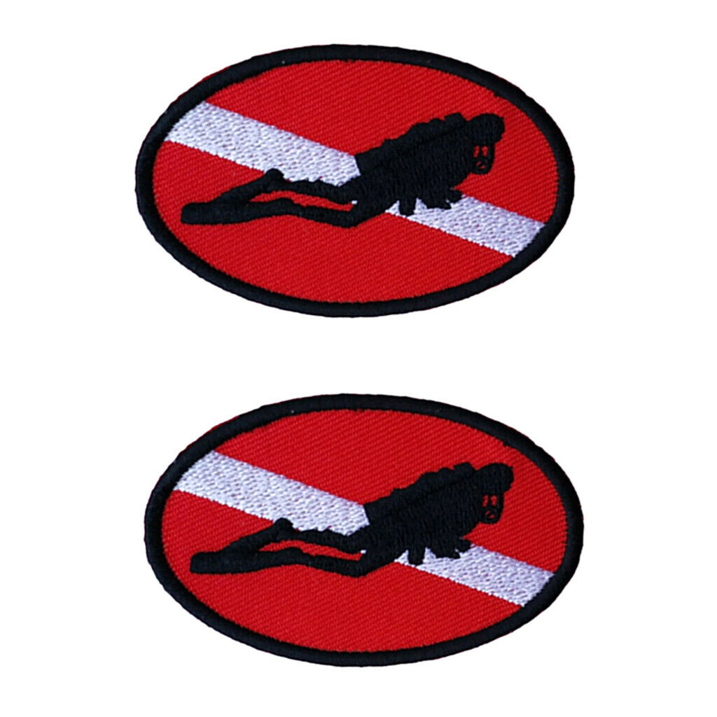 Scuba Diving Flag Patch 2 Pcs.