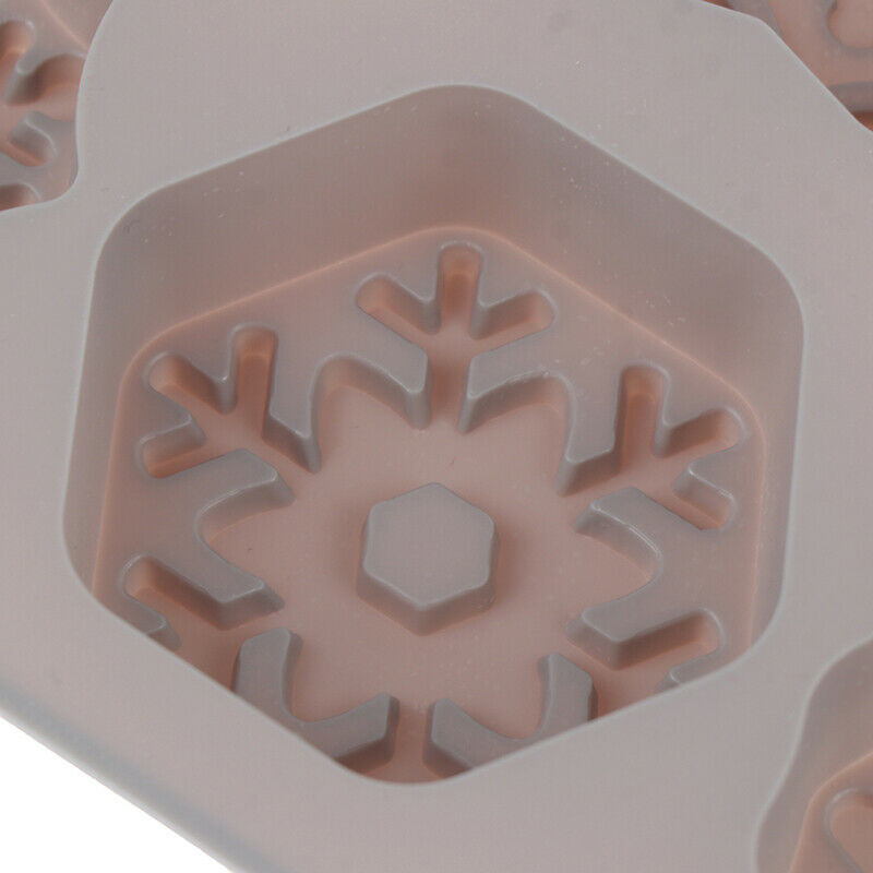 Snowflake Shape Soap Silicone Mold Christmas Aroma Gypsum Plaster Crafts .l8