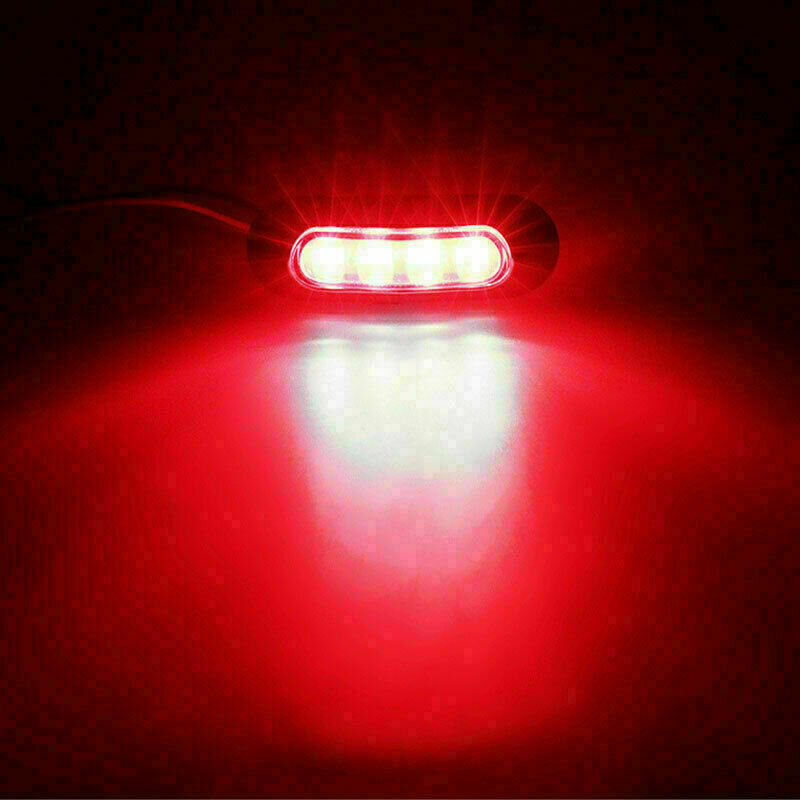 2x Red Green LED Boat Navigation Light Deck Waterproof Bow Pontoon Lights 12V