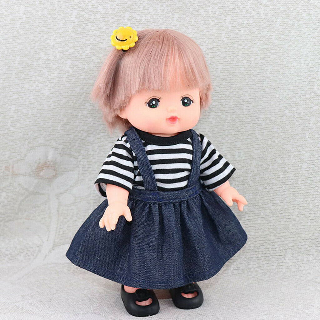 Cute T-shirt Suspender Dress W/ Hairband For 25cm