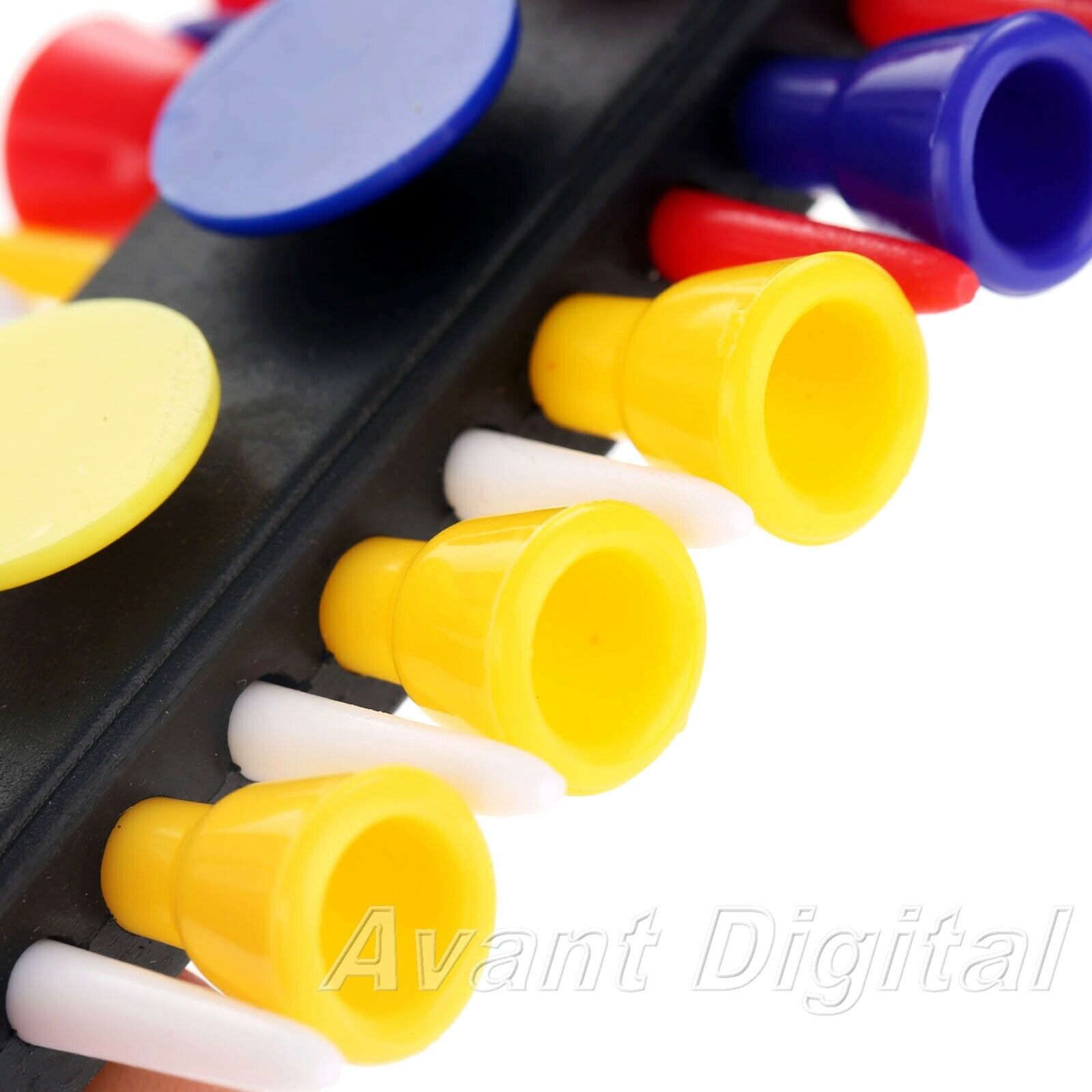Rubber Plastic Golf Tee Black Holder With 12 Tees & 3 Ball Markers & Keychain