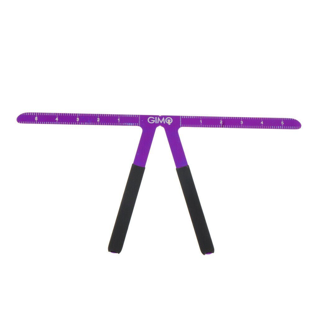 3-Point Tattoo Eyebrow Makeup Caliper Stencil Shaper Balance Ruler Purple