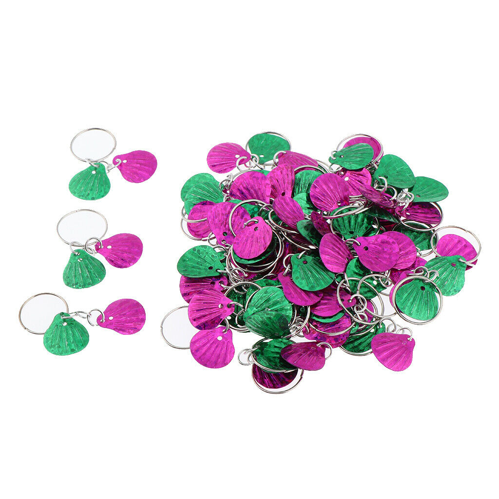 50pc Hair Pendant Circlet Set For Braid DIY Hairstyle Rose Red+Green