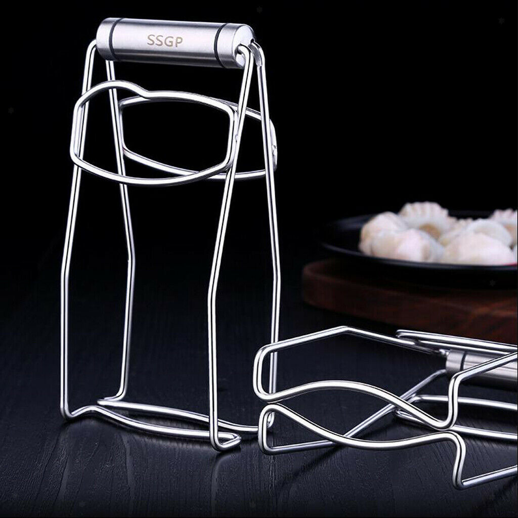 1 pcs Bowl Clip Taken Against Hot Dishes Clamp Stainless Steel Tongs Carrier