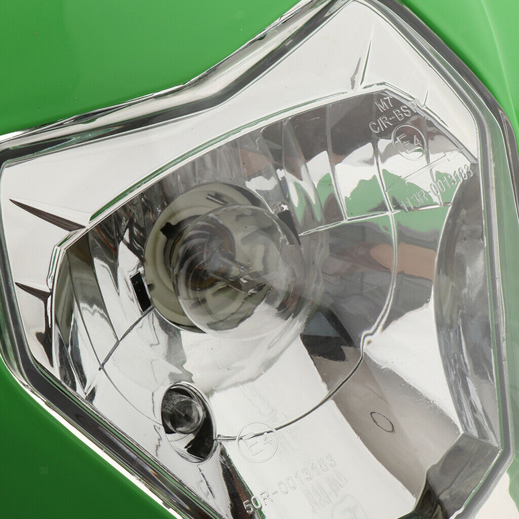 Motorcycle Dual Sport Headlight 12V 35W Head Light for   13-15 Green