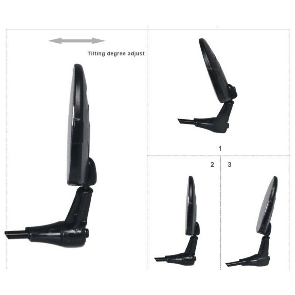 2x Bike Rear View Helmet Mirror Safety  Cycle Rearview Mirror