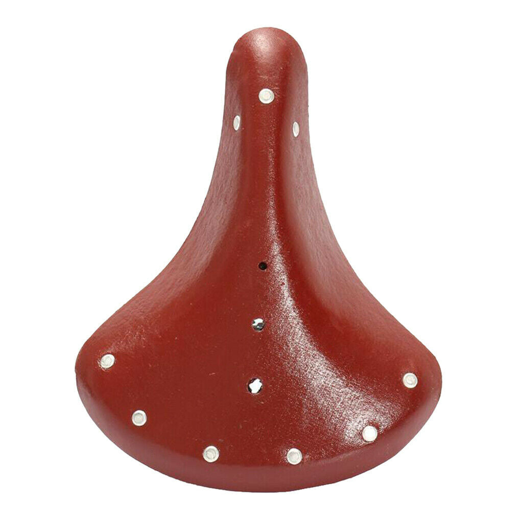 Leather Bicycle Bike Retro Leather Cycling Saddle Seat With Springs Durable
