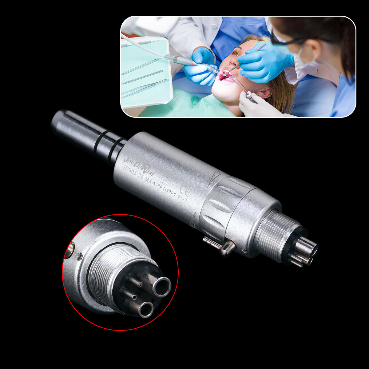 1 PC NSK Style Dental 2 Holes Low Speed Handpiece E-type Air Motor EX-203C M4S