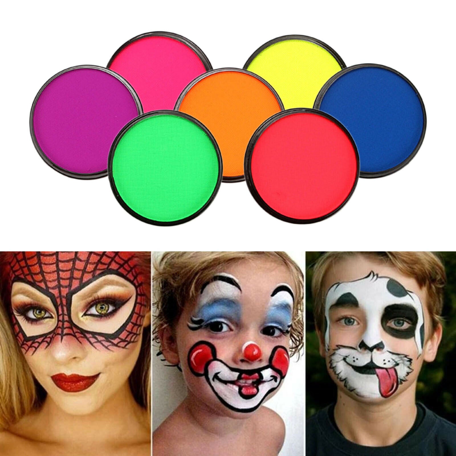 7x Fluorescent UV Face And Body Paint Non-toxic Beauty Makeup For Stage
