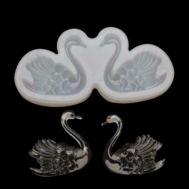 Swan Crystal Mirror Glue Dropping Mould for Making Delicate Keychain Pendants