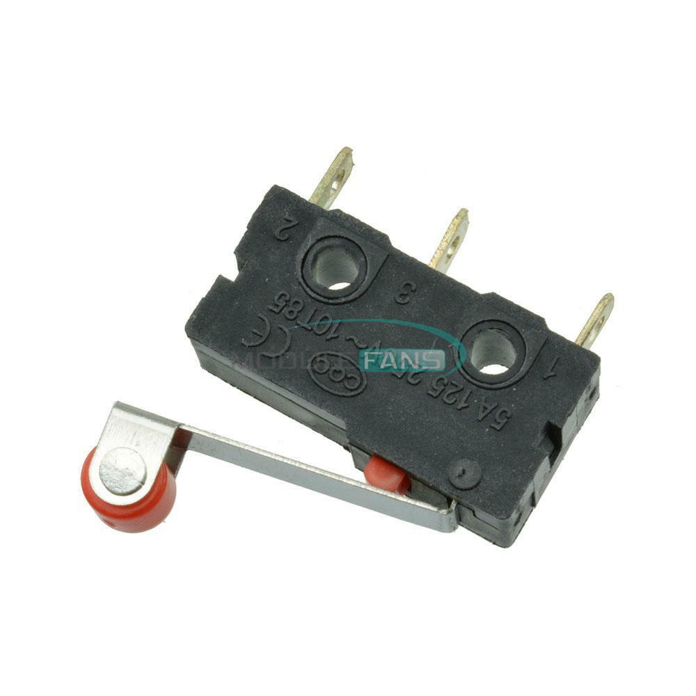 10Pcs Micro Roller Lever Arm Normally Open Close Limit Switch KW12-3 New
