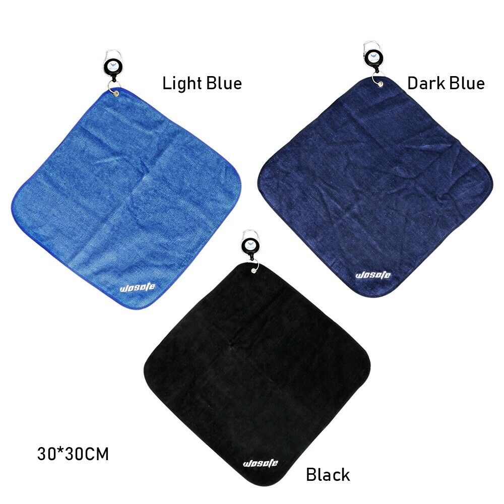 Microfiber Cleaning Towels With Carabiner Hook Golf Towel Cleans Clubs