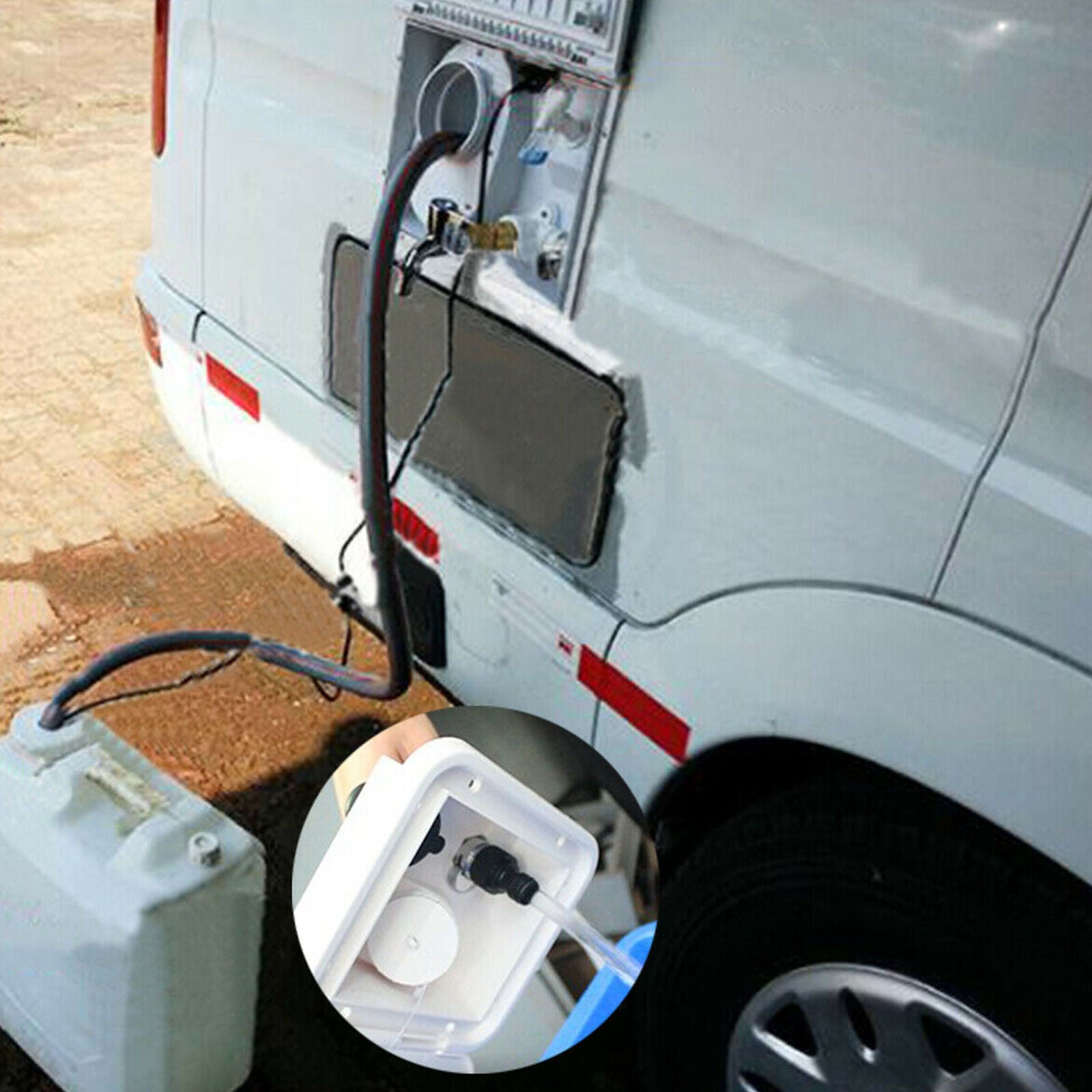 Car Fresh Water Lock Inlet Hatch Filler Cap Tank For Caravan Motorhome RV