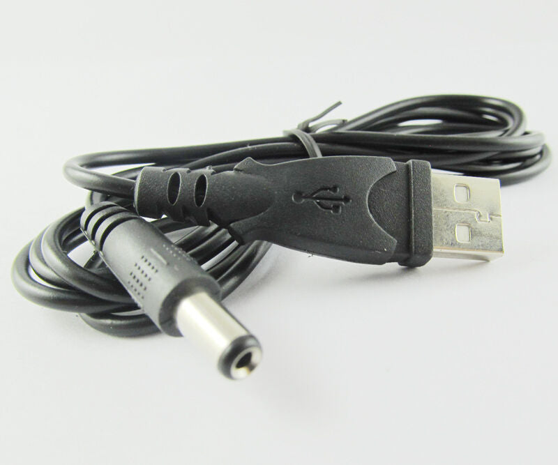 4pcs 1.5M/5Ft USB 2.0 Male Plug to 5.5x2.1mm 2.1mm DC Power Plug Cable Cord