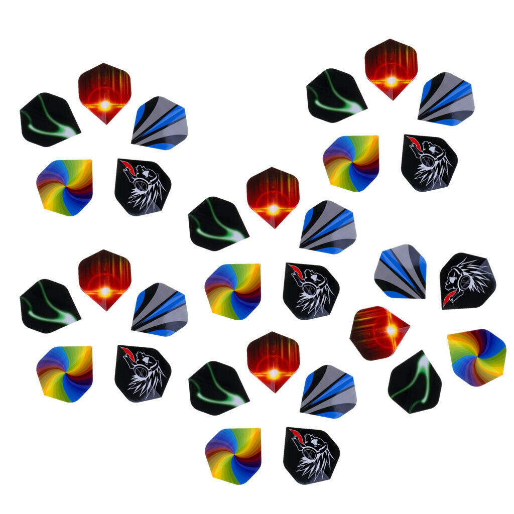 2X 30 Pieces Standard Dart Flights Professional Durable PET Darts Flights D Type