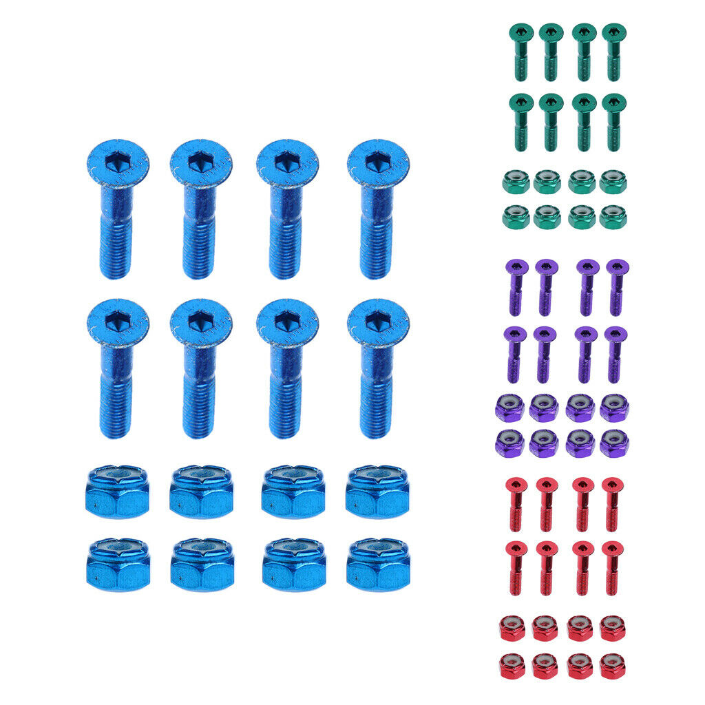 24 Pcs Bolts Longboard Screws Outdoor Game Refill Piece