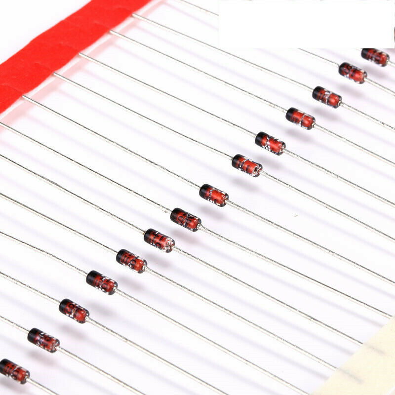 100pcs 1N4148 DO-35 Diode (Glass Seal) Switching Diode Actives Rectifiers