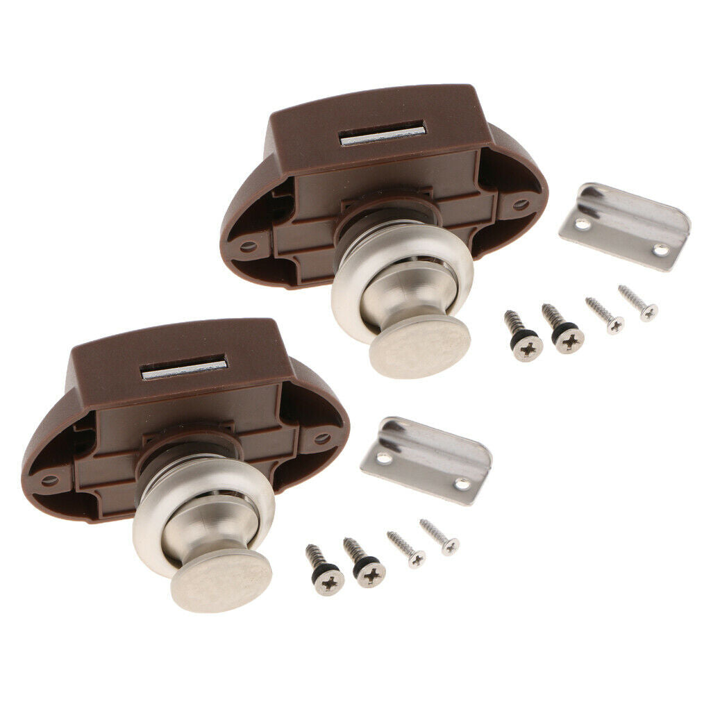 2x RV Paddle Door Lock Latch for storage Handle Knob Deadbolt Camper Trailer