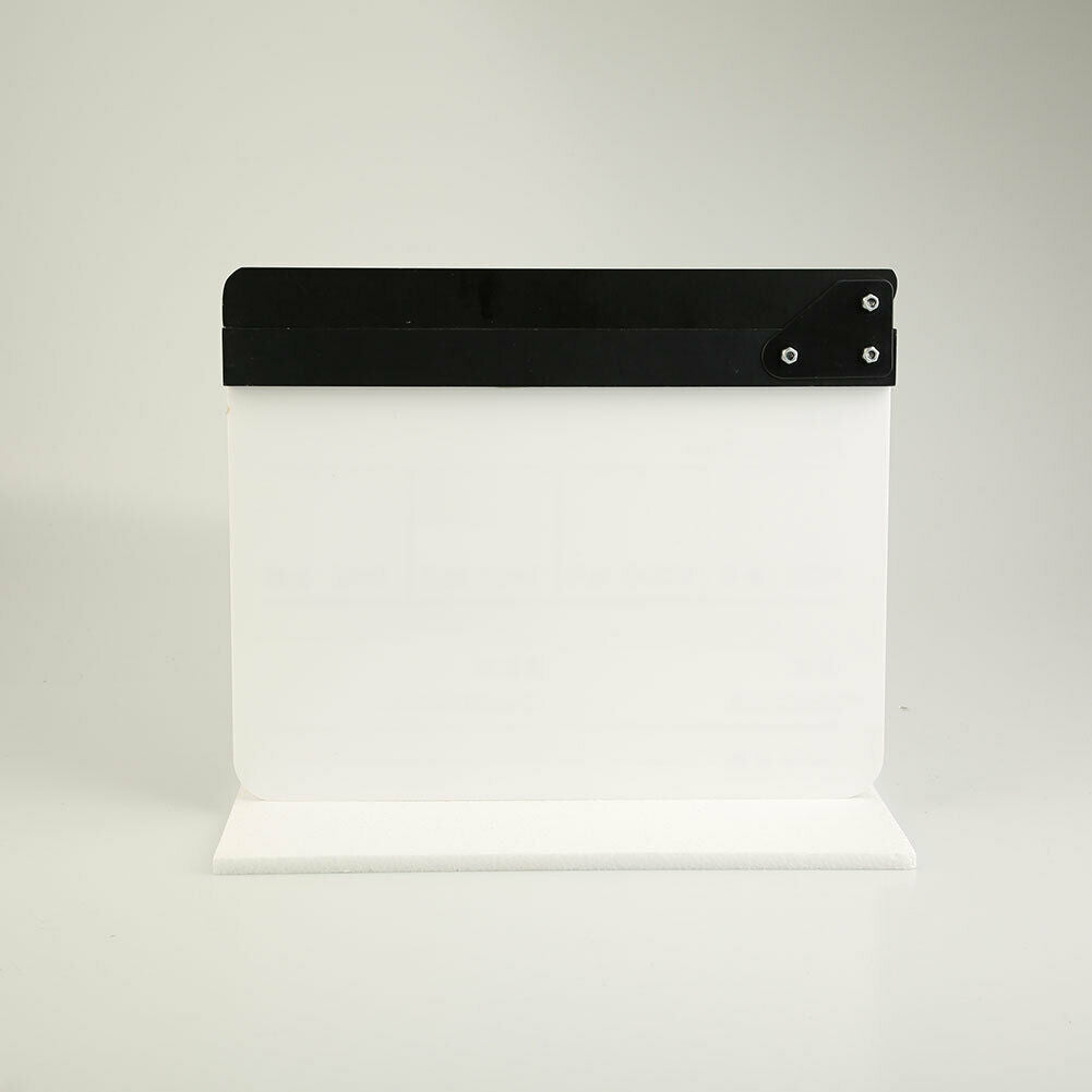 Movie Clap Board Film Slate Clapper 11.8x9.84" Board with Eraser+Pen Black White