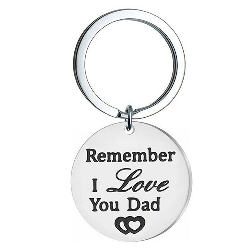 Fathers Day Keychain Dad Birthday Gifts Remember I Love You Dad Keychain
