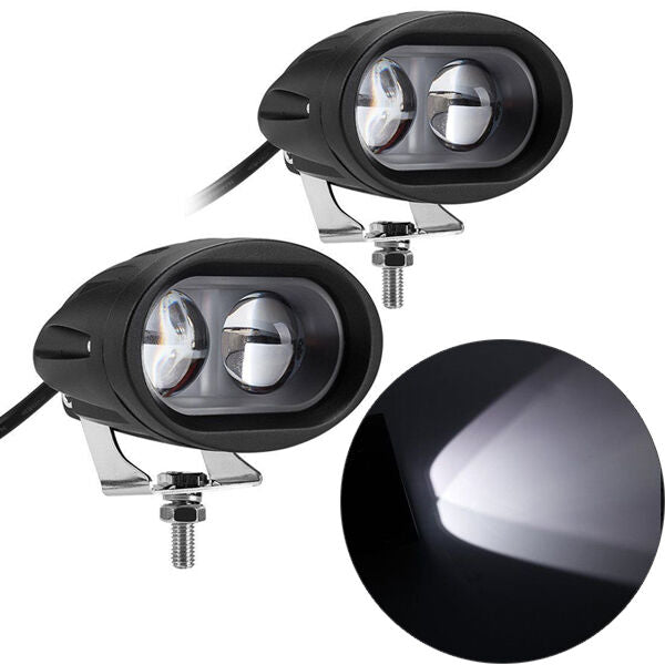 2PCS 20W Spot LED Work DRL Light Car SUV Driving Fog Offroad 4WD Bar Universal