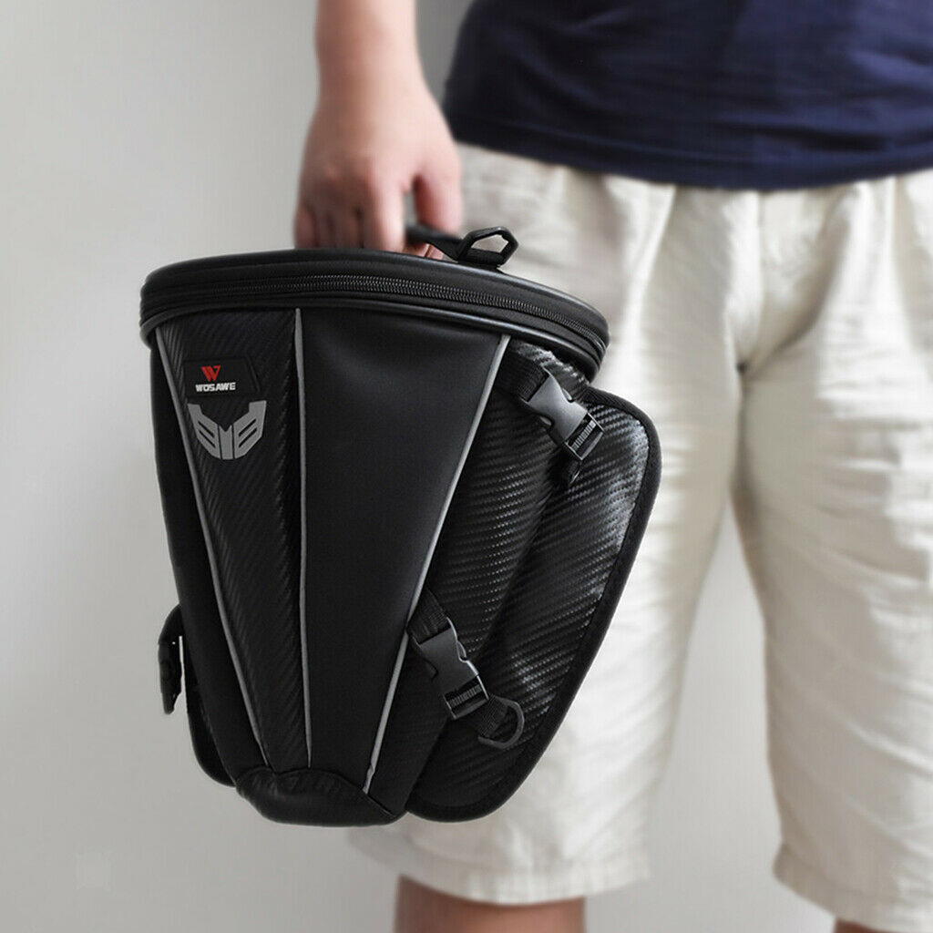 Motorcycle Dry Duffle Tail Bag Waterproof Saddle Pouch & Reflective Strip