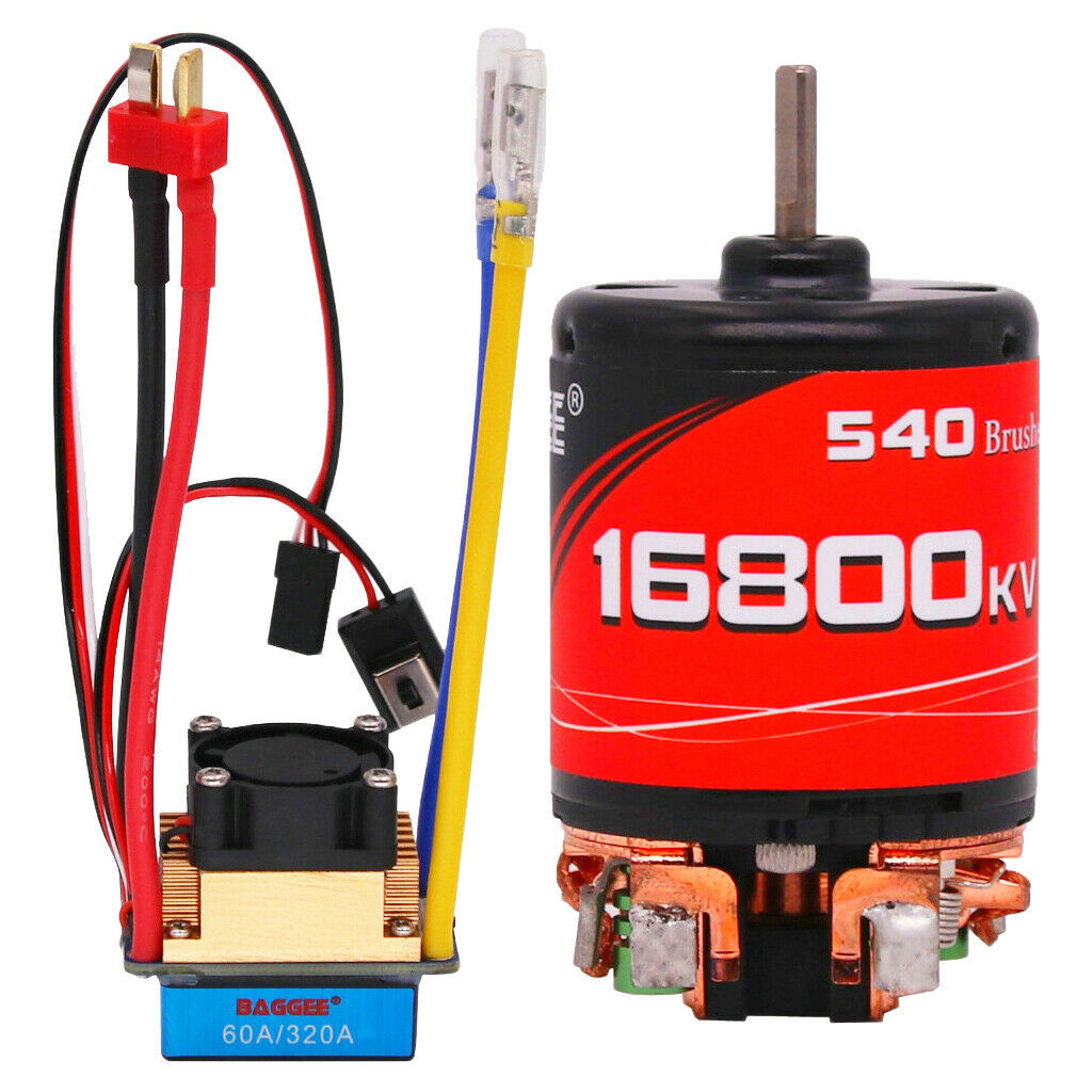Brushed Motor with 60A/320A ESC for HSP Unlimited 94122, 94123 Crawler Car