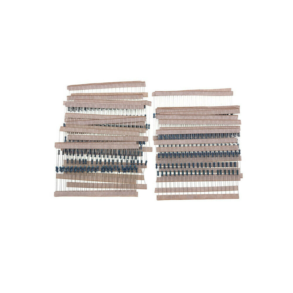 30 Kinds 1/4W Resistance 1% Metal Film Resistor Pack 600Pcs/Set Assorted Kit
