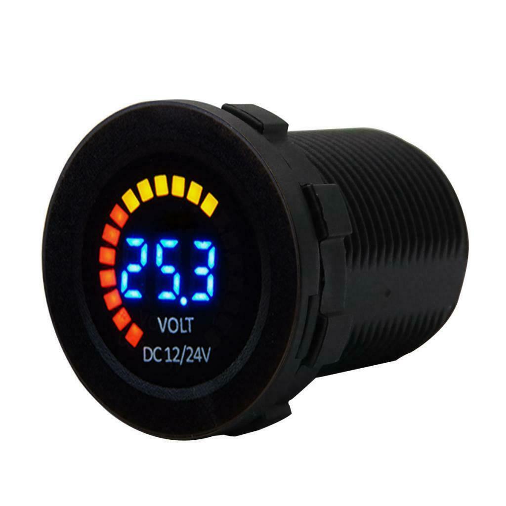 Pack of 1 Waterproof 12V/24V Car Van Boat Marine Voltmeter Voltage Battery