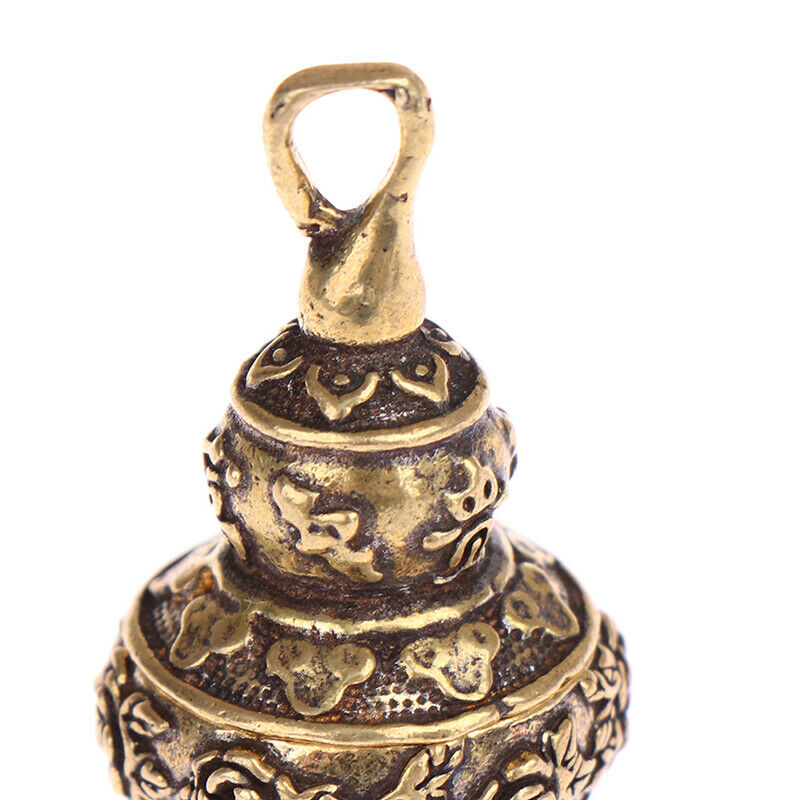 Brass Gourd Lucky Car Key Chain Pendants Pill Box Medicine Case Container.l8
