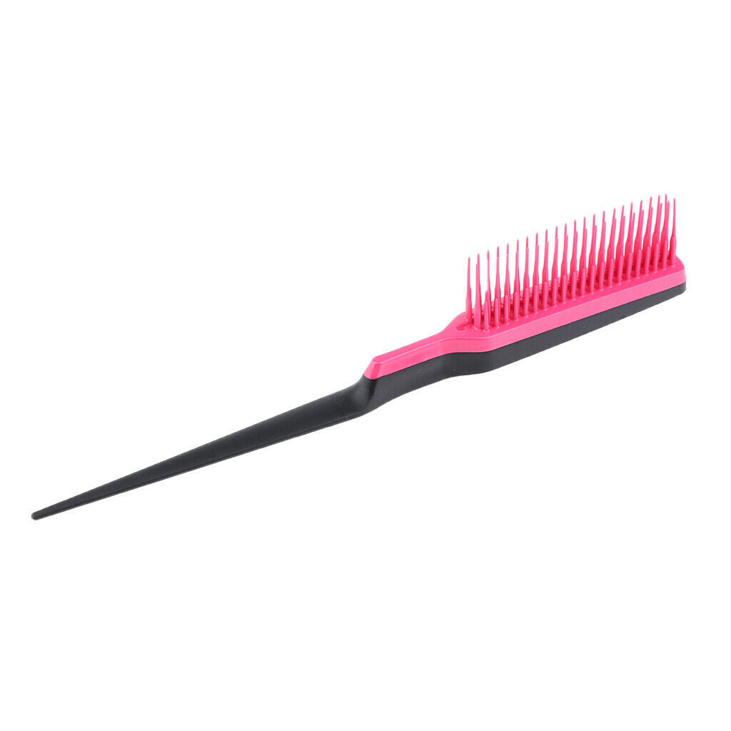 Set of 2 Salon Rat Tail Hairdressing Teasing Brush Detangling Styling Brush