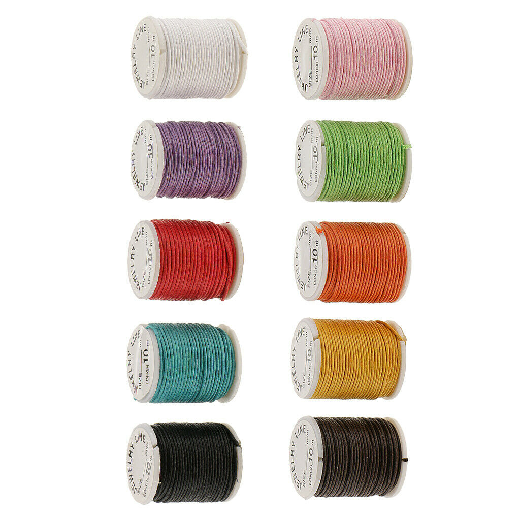 10 Buns Random Color Waxed Cotton Rope Rope For The