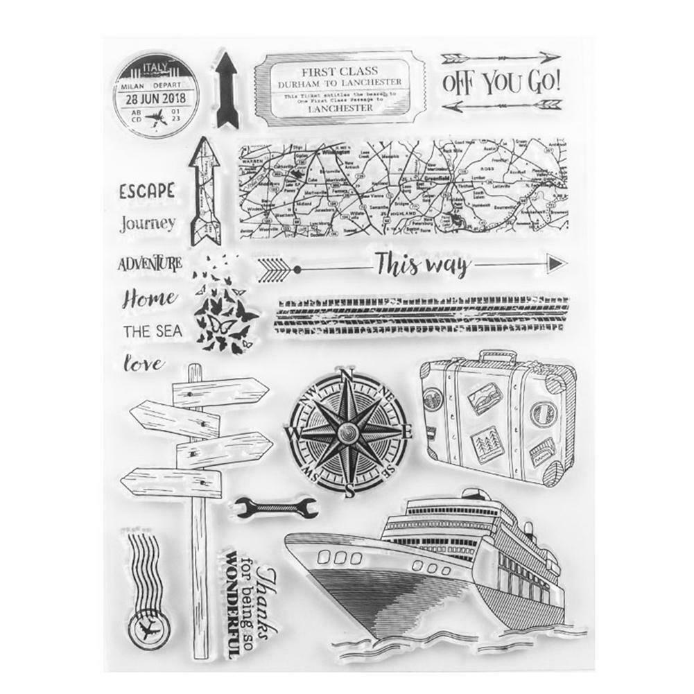 Journey Silicone Transparent Seals Clear Stamps for DIY Scrapbooking Photo @