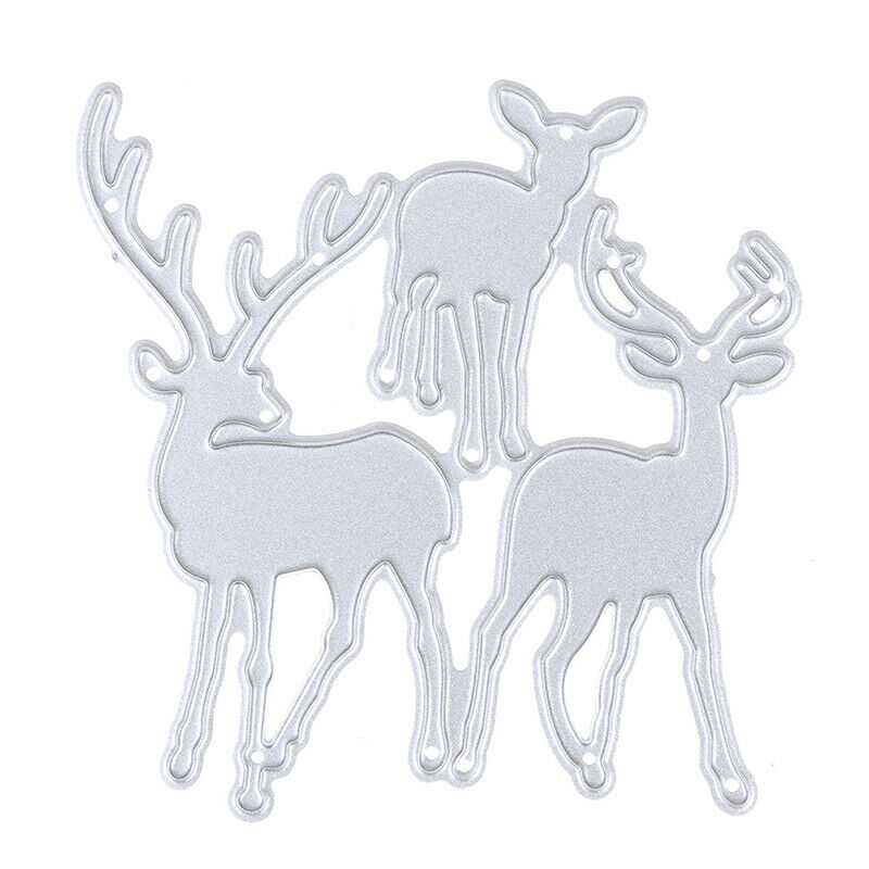 Craft Metal Cutting Dies 3pcs deer decoration scrapbook die cut Album Pap.l8