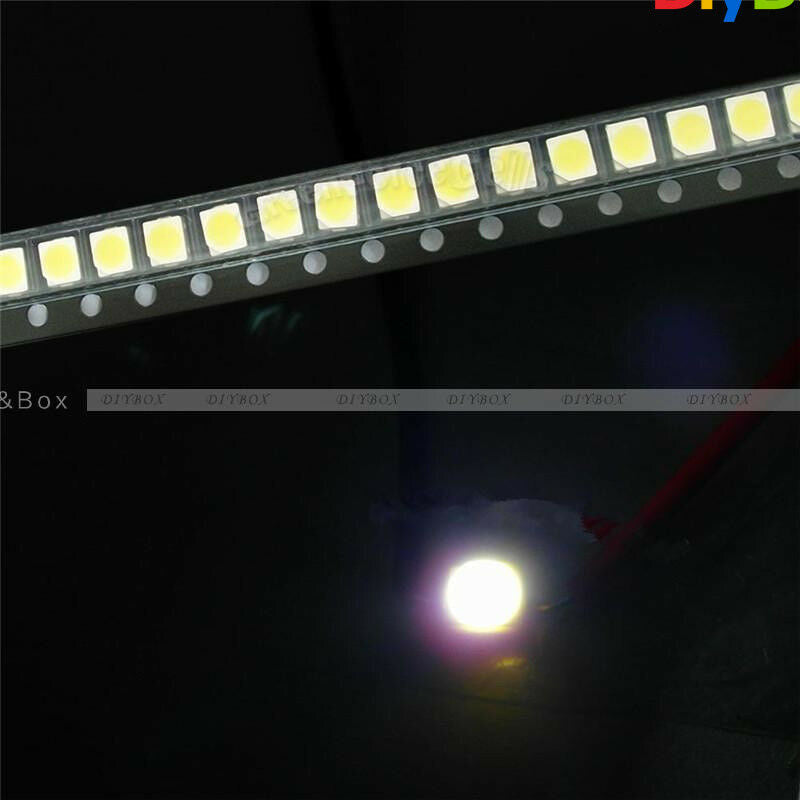 100PCS POWER TOP SMD SMT White PLCC-2 3528 1210 Super Bright Light LED
