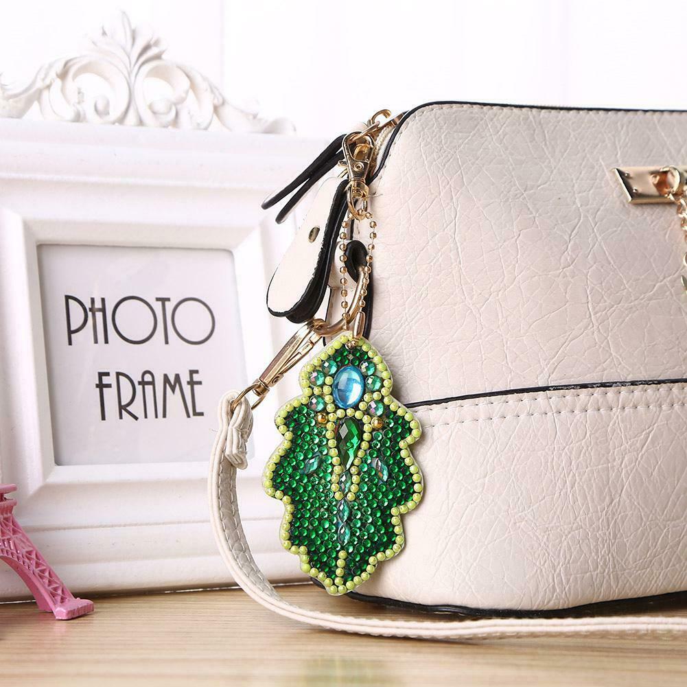 3pcs DIY Full Drill Special Shaped Diamond Painting Bag Keychains Pendant @