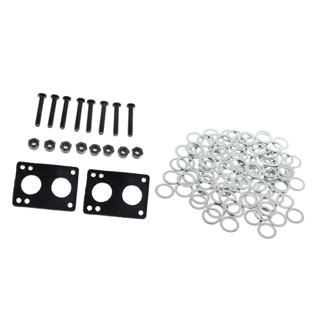 Speed Washers + Riser Pads + Screw Nuts for Skateboards and Longboards Truck
